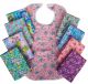 Ladies' Floral & Print Design Quilted Adult Bib, Assorted SNAP Closure